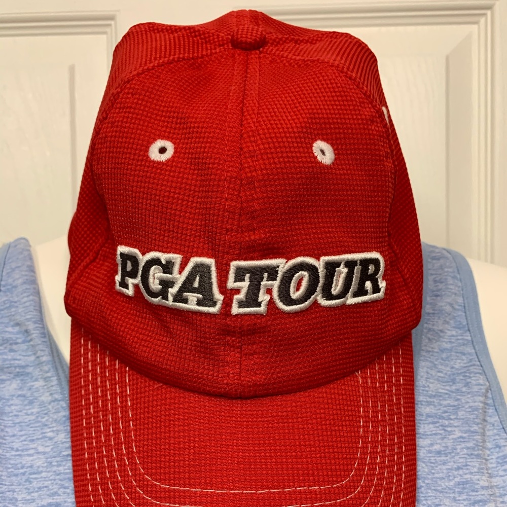 Red PGA Tour Golf Hat